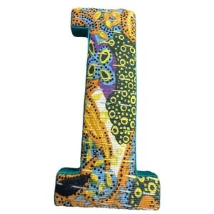 Anthropologie Monogram Letter L Wall Decor Nursery Initial Fabric Boho Corduroy